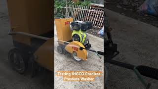 Testing INGCO Cordless Pressure Washer pressurewashing powertools highlights youtubeshorts [upl. by Nomor]