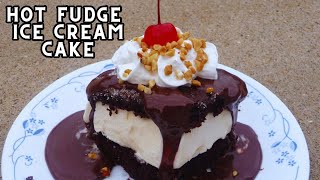 EASY Hot Fudge Ice Cream Cake  Copycat Frischs hot fudge cake [upl. by Salvucci]