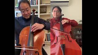 Play with YoYo Ma Dona Nobis Pacem for 2 Cellos Hitoshi Washizu songsofcomfort [upl. by Siekram178]