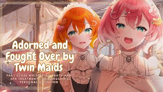 『3DIOS  Maid RP ASMR 』ʚ ♡ ɞ Adorned and Fought over By Twin Maids ʚ ♡ ɞ F4A Personal Attention [upl. by Lalaj]