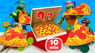 Pizza per le Tartarughe Ninja italiano Video per bambini con i supereroi giocattolo Compilation [upl. by Turpin]