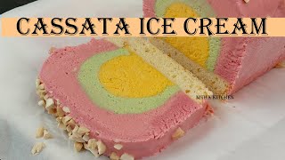 Homemade Cassata Icecream cassata icecream cassataicecream nithakitchen neapolitan harlequin [upl. by Lerraf]