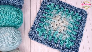 EASY Crochet Blanket  Motif  Posted Granny Square Simple Beginner Friendly Tutorial [upl. by Alamac]