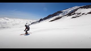 Mount Rainier Backcountry Skiing  Camp Muir Muir Snowfield Paradise Glacier [upl. by Aicel]