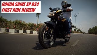 Honda Shine SP BS4 2017 First Ride Review Walkaround BikesDinos [upl. by Danelle]