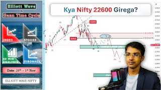 NIFTY Technical Analysis 22600 Ayega 📉🆘Gann amp ELLIOTT Wave Theory [upl. by Nahum]