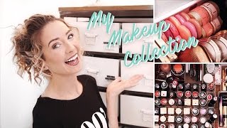 My Makeup Collection amp Storage 2017  Zoella [upl. by Kapor]