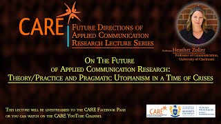 Future Directions of Applied Communication Research Lecture Series with Heather Zoller [upl. by Turpin804]