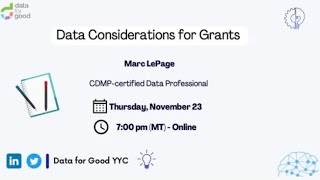 Data Considerations for Grants [upl. by Zetrauq797]