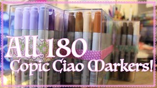 All 180 Copic Ciao Markers [upl. by Aleina]