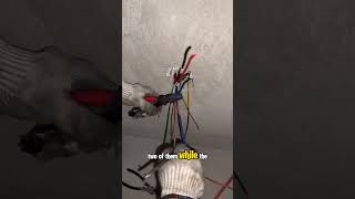 Let’s compare this method of wire connection with using Wago connectors electrician electrian [upl. by Leirbaj]