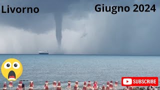 Doppia Tromba marina che si unisce in uno spettacolare Tornado [upl. by Amalbena]