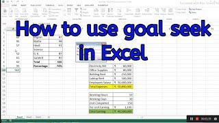 How To Use Goal Seek in Excel goalseek exceltricks dataanalysis exceltips excelfunction [upl. by Alaek]