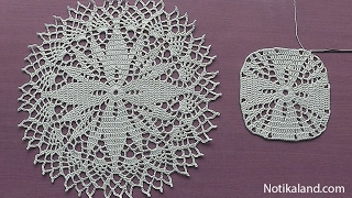 Crochet How to crochet doily Part 2 6  8 round Crochet doily rug tutorial [upl. by Fortunna]