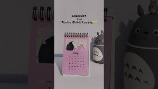 Studio Ghibli Calendar 2024 shorts aesthetic ghibli studioghibli kawaii calendar [upl. by Novyat]