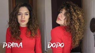 RICCI DEFINITI E VOLUMINOSI HOW TO DEFINE CURLY HAIR [upl. by Dewar]