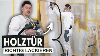 SchrittfürSchrittAnleitung Holztüren professionell lackieren [upl. by Aisauqal478]