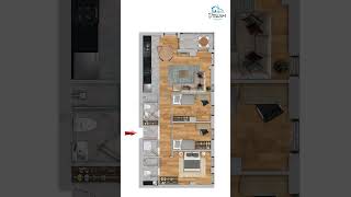 15x60 Floor Plan Rendering in Photoshop shortsfeed ytshortsviral [upl. by Buerger]