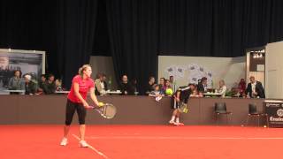 Anastasia Pavlyuchenkova training session  Porsche Tennis Grand Prix 2012 [upl. by Noyad]