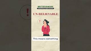 PREFIX UN  Mastering Prefixes for Better Vocabulary  LearnEnglish with WRITERS AT WORK [upl. by Anders]