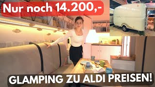 NUR 14200 € GLAMPING ZU DISCOUNT PREISEN Deutsche bauen echten VolksWohnwagen Dusche Küche [upl. by Haniraz843]