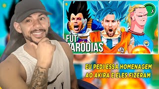 ♫ E SE OS JOGADORES FOSSEM PERSONAGENS DE DRAGON BALL  Paródia  Medley Dragon Ball  REACT [upl. by Arreis417]