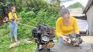 Repairing and restoring the entire burnedout lawn generator engine of the farmer [upl. by Noiramaj]