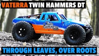 Vaterra Twin Hammers DT  Through leaves over roots [upl. by Alyakcim]