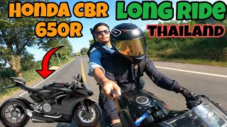 Honda CBR 650R 🔥🏍️ long Ride  Bang Sen Beach Thailand SumanTravellerAR rider thailandtravel [upl. by Hedley135]