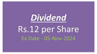 Dividend Rs1200  Dividend Stocks in November 2024 Upcoming Dividend Stocks in November 2024 [upl. by Annelise251]