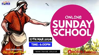 Sunday School  170324  Sis Ujwala Rekha  HOREB Prayer House [upl. by Heyes]