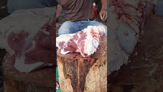 Fastest Meat Cutting by Expert Butcher cow meatcuttingskills expertbutcher [upl. by Hakvir]