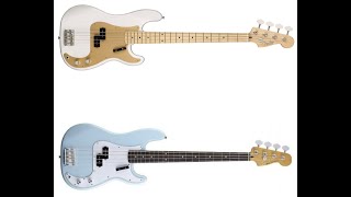 Comparison Squier Precision Classic vibe 60s 2008 VS fender Precision Original 50s in 64 seconds [upl. by Naillij]