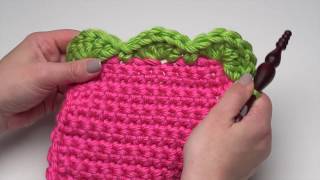 How to Crochet Scalloped Edging Left Handed [upl. by Ennayelsel238]