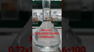 Preparation of Standard Solution of Oxalic acid class12 chemistryexperiment [upl. by Madge]