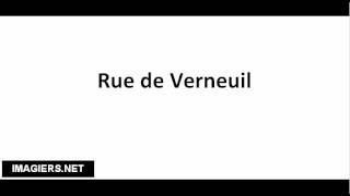 How to pronounce Rue de Verneuil [upl. by Sirref]