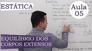 Estática  Aula 05 EQUILÍBRIO DOS CORPOS EXTENSOS [upl. by Sergu]