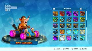 All Wheels On The Classic Kart Showcase  Crash Team Racing NitroFueled [upl. by Lonnard90]