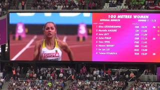 Lückenkemper 1095 Heat 1 100m Women London 2017 IAAF World Championship [upl. by Florri]