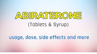 Abiraterone Usage Side Effects Dose Packing etc [upl. by Maia]