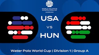 LIVE  USA vs Hungary  Water Polo World Cup 2023  Group A [upl. by Rox490]