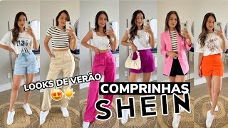 COMPRINHAS DE VERÃO SHEIN  alfaiataria jeans Tshirt… Chegou com 11 dias😱😍 [upl. by Annais]