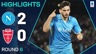 NAPOLIMONZA 20  HIGHLIGHTS  Kvaratskhelia form continues as Napoli rout Monza  Serie A 202425 [upl. by Alyt]