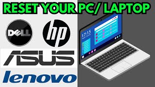 how to reset laptop  hp laptop  Dell laptop  ASUS laptop [upl. by Nylram]