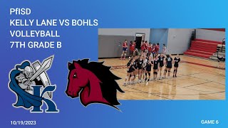 PfISD  KELLY LANE VS BOHLS 7B 10192023 [upl. by Eissehc919]