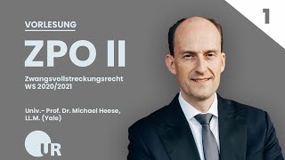 Vorlesung ZPO II Zwangsvollstreckungsrecht  Folge 1 [upl. by Nimad]