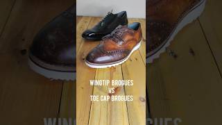 Wingtip brogues vs Toe Cap brogues shorts brogueshoes oxford viralshorts [upl. by Uaeb]