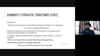 Noam Chomskys Syntactic Structures 1957 [upl. by Moia]