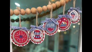 Flosstube 45 Tart Tin Finish Star Spangled Ornaments [upl. by Stander]