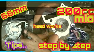 How to Mio 200cc set Step by step bolt in 66mmregrind and Tips [upl. by Danni]